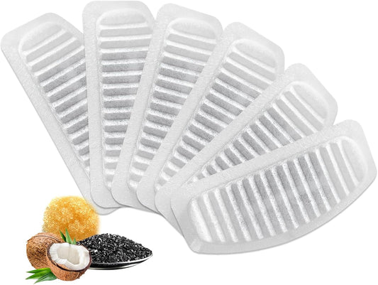 Cat Water Fountain Filters, Replacement Carbon, Resin Filters for D30 67Oz/2L Automatic Pet Fountain Cat Water Fountain Dog Water Dispenser, 3 Triple Filtration System(6Pcs 67Oz/2L Filters)